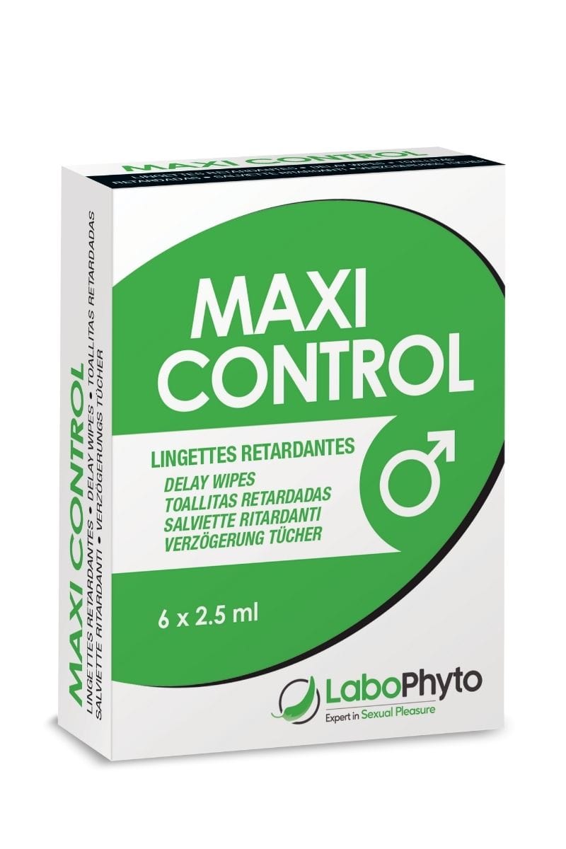 Boîte de 6 lingettes retardement éjaculation Maxi Control x6 - Labophyto