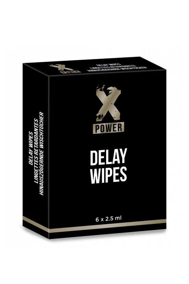 Boîtes 6 lingettes retardantes pour éjaculation précoce Delay Wipes XPOWER