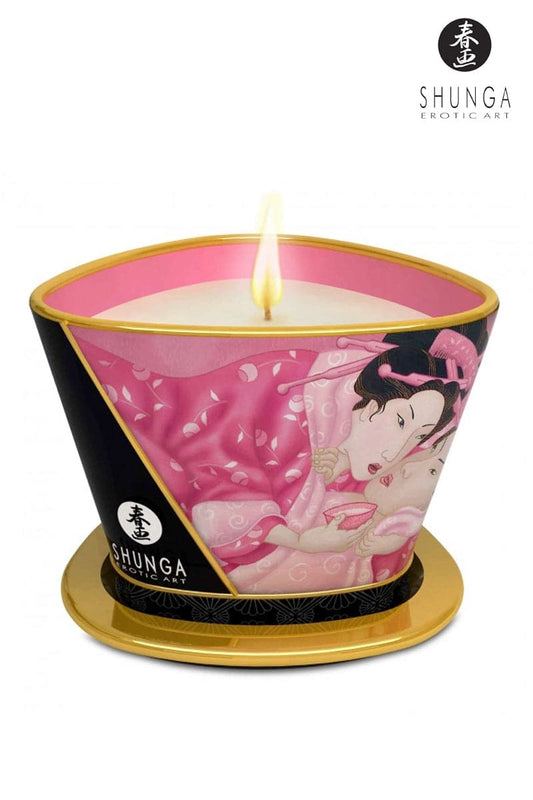 Bougie à massage parfum Rose - Shunga