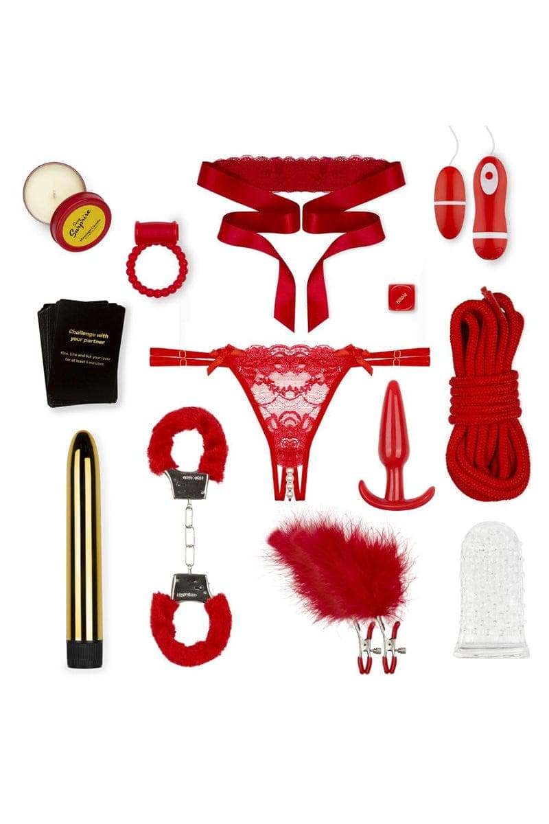 Cadeau sexy pour femme Oeuf Surprise 14 sextoys et accessoires - Loveboxxx