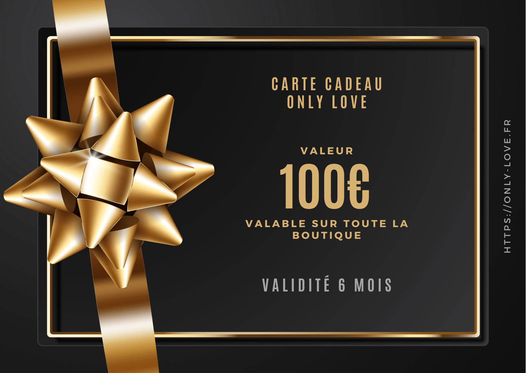 Carte cadeau électronique Only Love 100,00 €