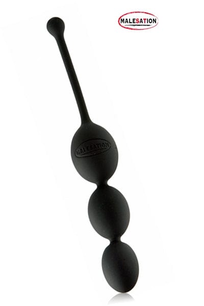 Chaîne anale avec 3 boules en silicone unisexe taille progressive - Malesation