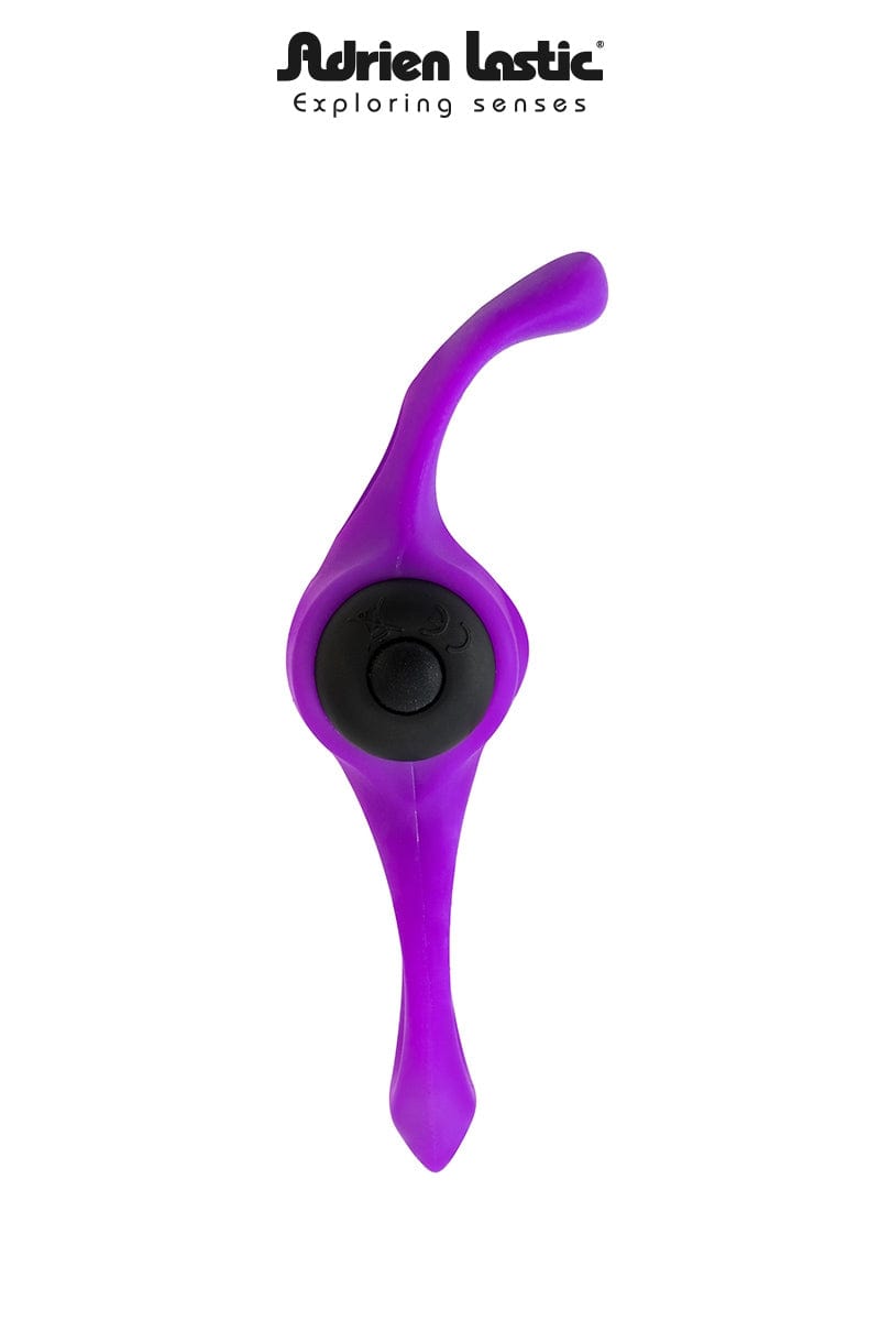 Cockring en silicone avec langue vibrante Lingus Max 9,5cm - Adrien Lastic