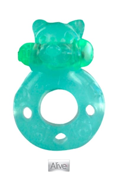 Cockring fluorescent extensible et vibrant pour couple Flash Teddy - Alive