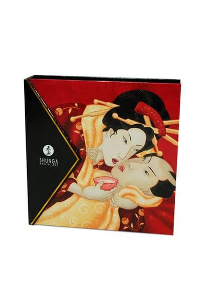 Coffret cadeau sexy huile et crème de massage pour couple vin pétillant à la fraise Shunga