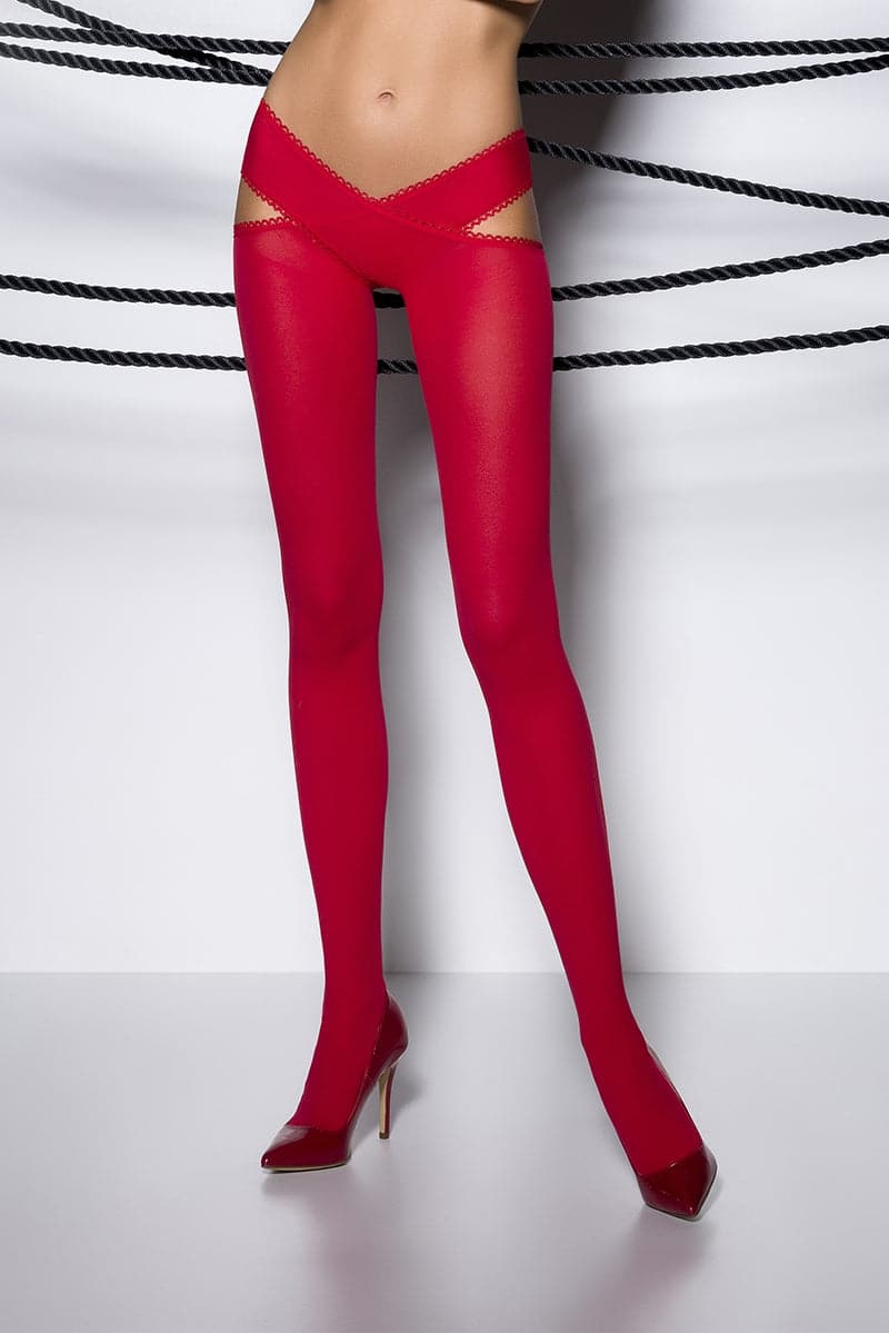Collants ouverts TI005 - rouge