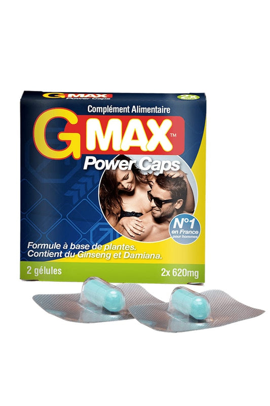Complément alimentaire aphrodisiaque homme Power Caps x2 gélules - G-Max