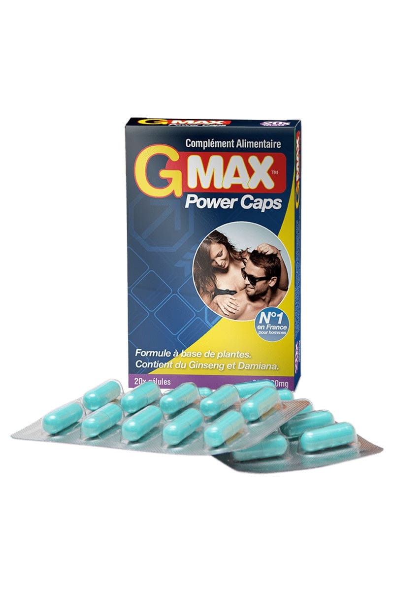 Complément alimentaire aphrodisiaque homme Power Caps x20 gélules - G-Max