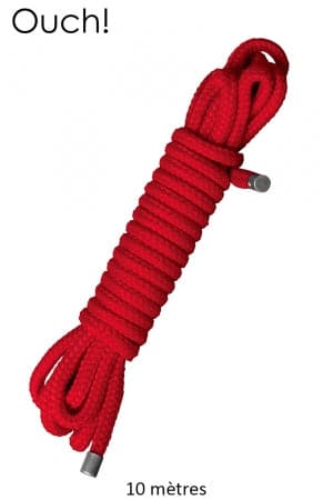 Corde de bondage en nylon Japonais 10m rouge pratique BDSM - Ouch