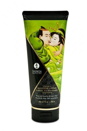 Crème de massage comestible poire et thé vert exotique 200 ml - Shunga