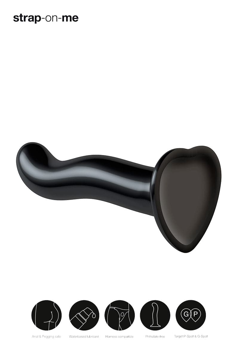 Dildo courbé avec ventouse spécial point P et G en silicone flexible taille XL 19,8cm - Strap On Me