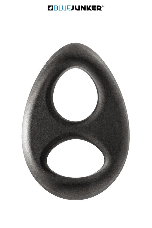 Double anneau de pénis ovale en silicone extensible 6,5cm - Blue Junker