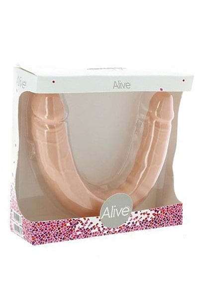 Double gode flexible réaliste en silicone chair pour duo Twins 30cm - Alive