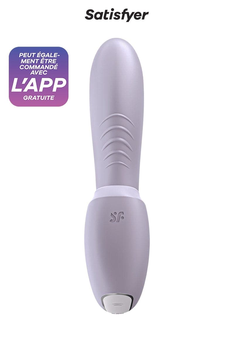 Double stimulateur connecté féminin en silicone Sunray Lilas - Satisfyer