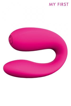 Double stimulateur couple vibrant en silicone Lovers + 2 piles - My First
