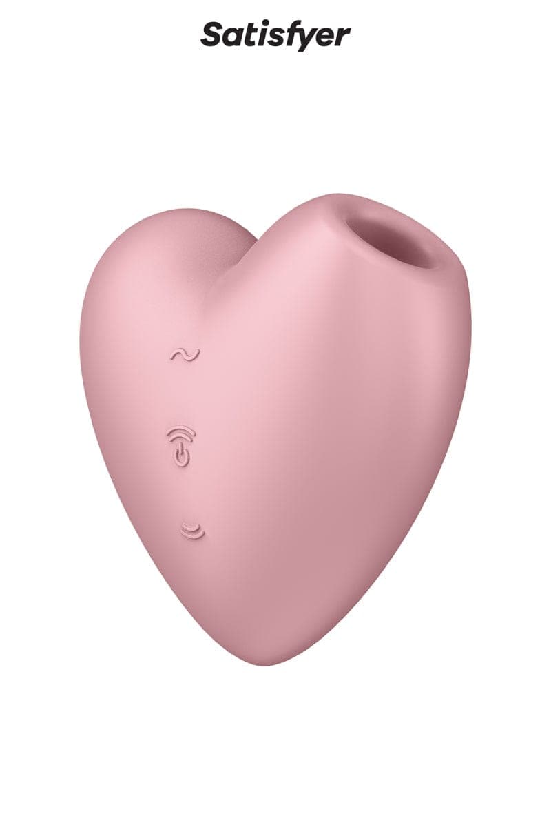 Double stimulateur féminin rose coeur Cutie Heart 12 modes de vibration - Satisfyer