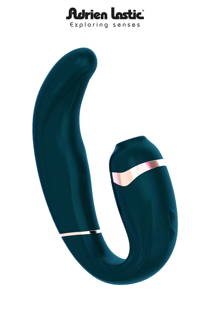 Double stimulateur succion clitoris + stimulation point G My-G vert - Adrien Lastic
