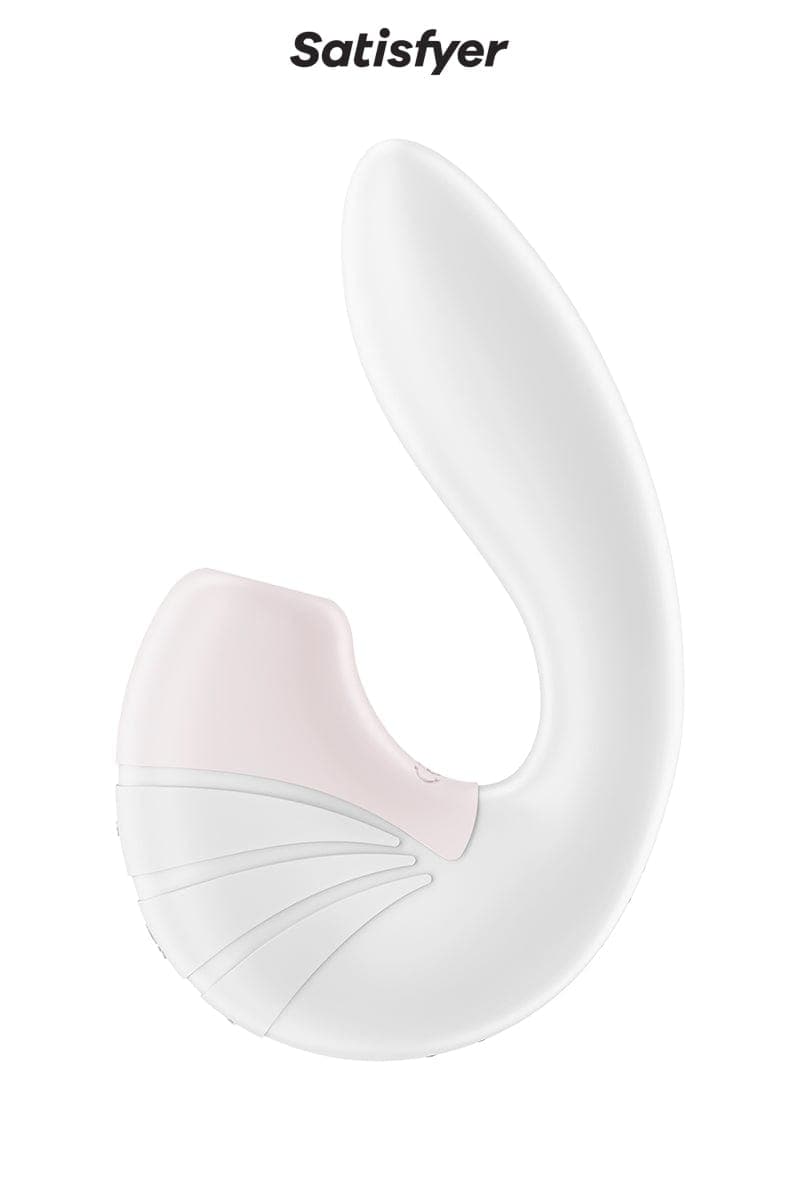Double stimulateur vaginal + clitoridien Supernova blanc 16.9cm - Satisfyer