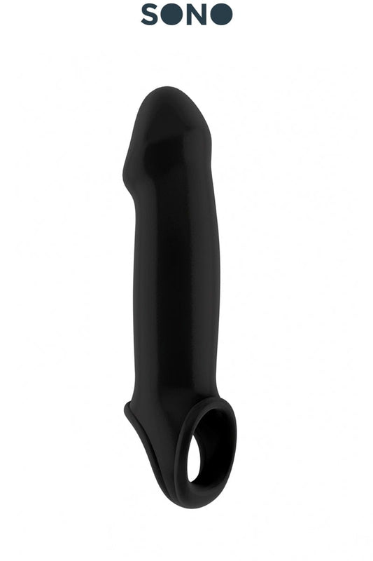 Gaine d'extension de pénis noire 26,1 cm avec cock ball - SONO