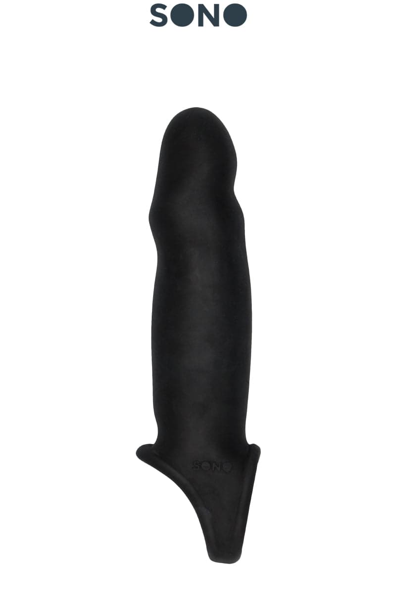 Gaine d'extension de pénis noire 26,1 cm avec cock ball - SONO