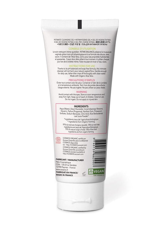 Gel nettoyant intime français usage quotidien vegan balance 100ml - Exsens