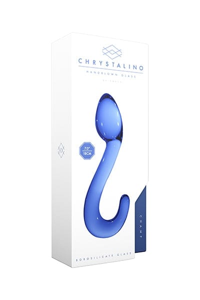 Gode de luxe en verre incassable pénétration anale ou vaginale champ 18cm - Chrystalino