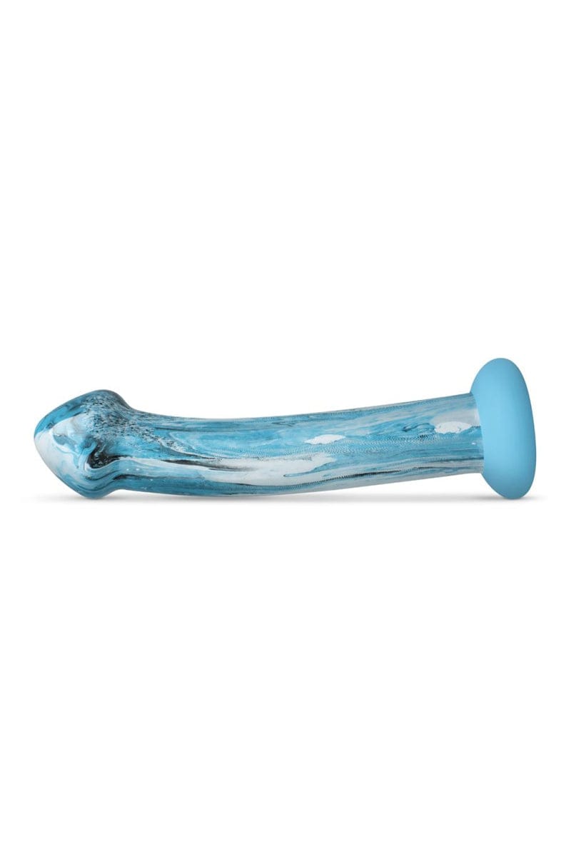 Gode en verre design courbé bleu Ocean Ripple - Gildo