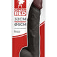 Gode noir réaliste testicules taille XXL Prodigy 32 x 6cm - Captain Red