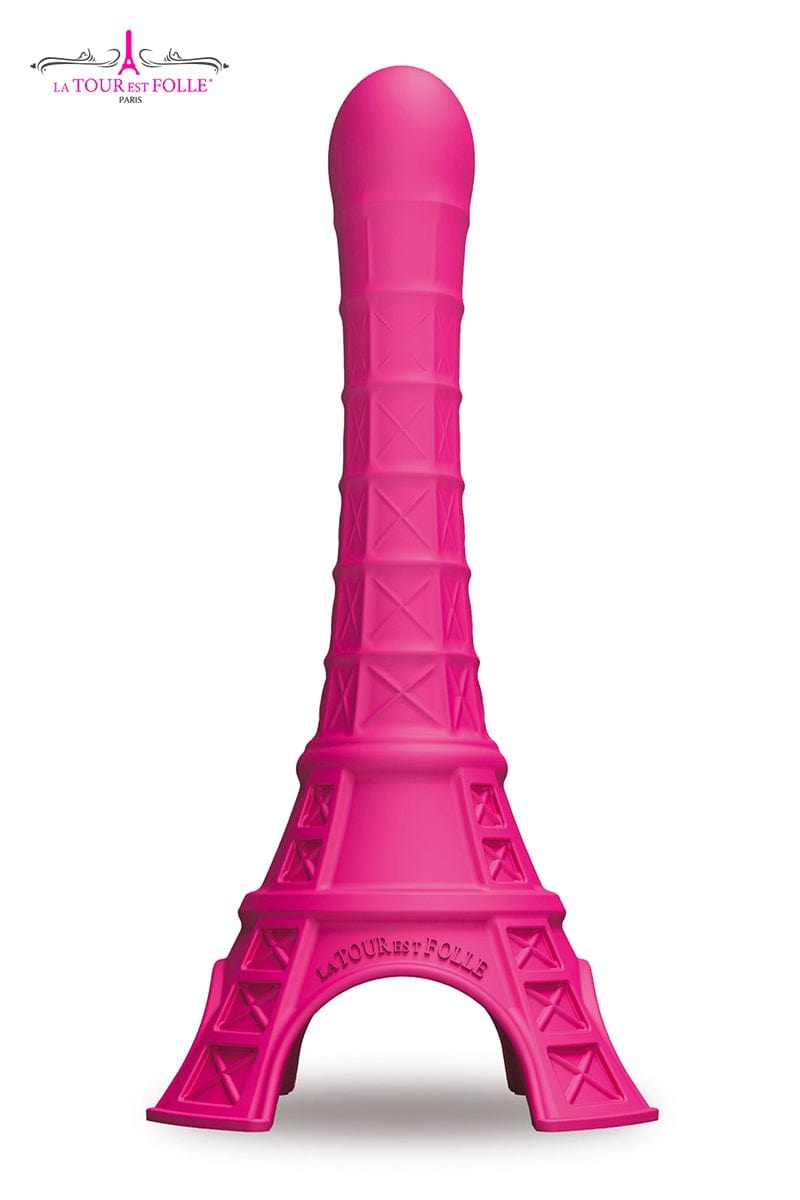 Gode Tour Eiffel en silicone étanche unisexe rose - La Tour Est Folle