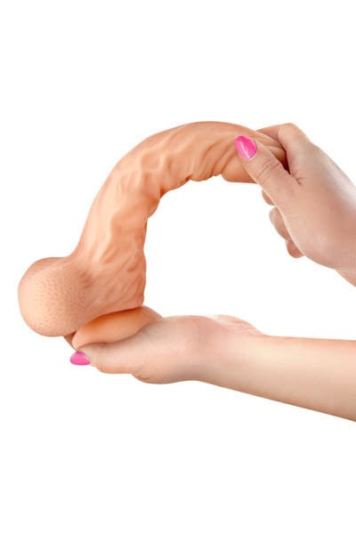 Gode ultra-réaliste va-et-vient 24cm flexible avec testicules - Real max