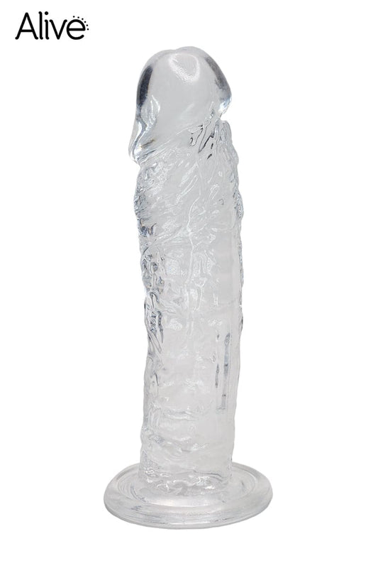 Gode ventouse réaliste en jelly glissant transparent Empire 19cm - Alive