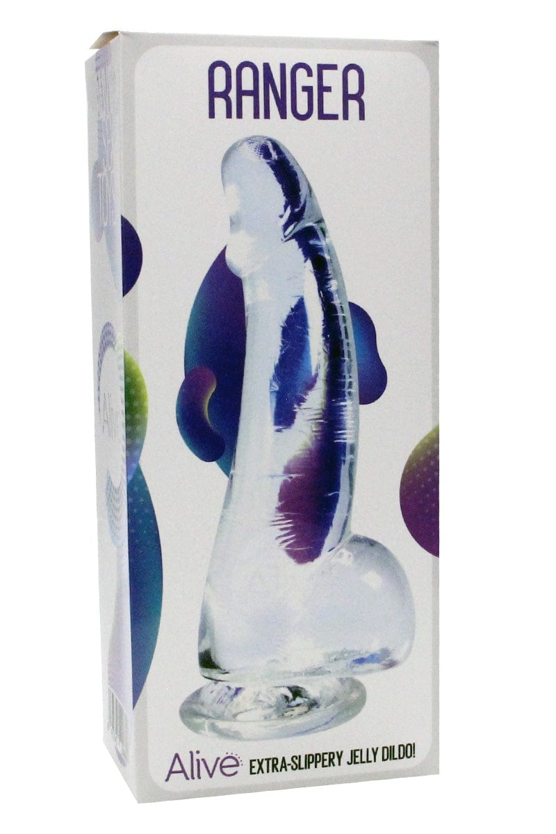 Gode ventouse unisexe en jelly transparent extra souple Ranger 21cm - Alive