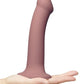 Godemiché souple stimulation anale ou vaginale en silicone rose M 18cm - Strap On Me