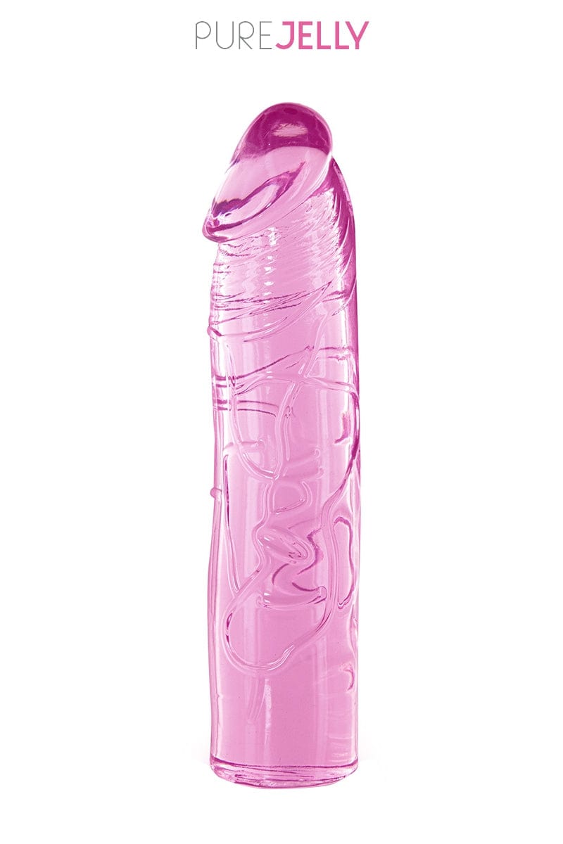 Godemichet réaliste droit ferme et flexible 17,2cm rose - Pure Jelly
