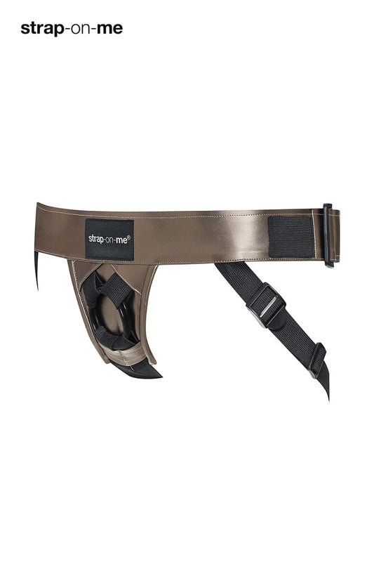 Harnais gode-ceinture réglable en cuir pour dildo compatible Curious - Strap On Me