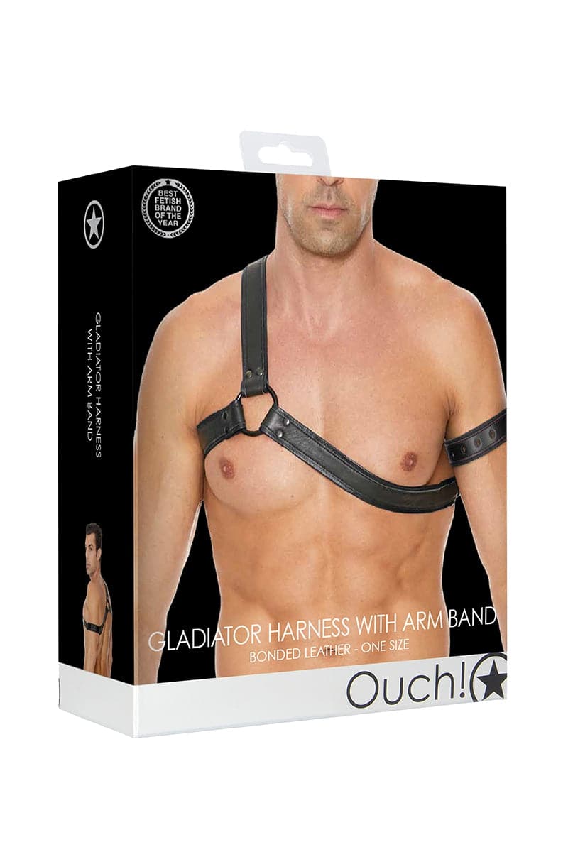 Harnais pour homme réglable accessoire bdsm Gladiator noir - Ouch!