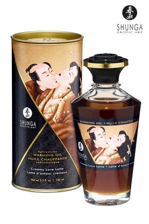 Huile aphrodisiaque chauffante et comestible latté d'amour crémeux - Shunga