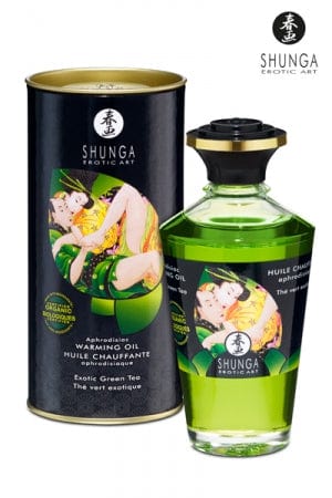Huile chauffante aphrodisiaque Thé Vert - Shunga