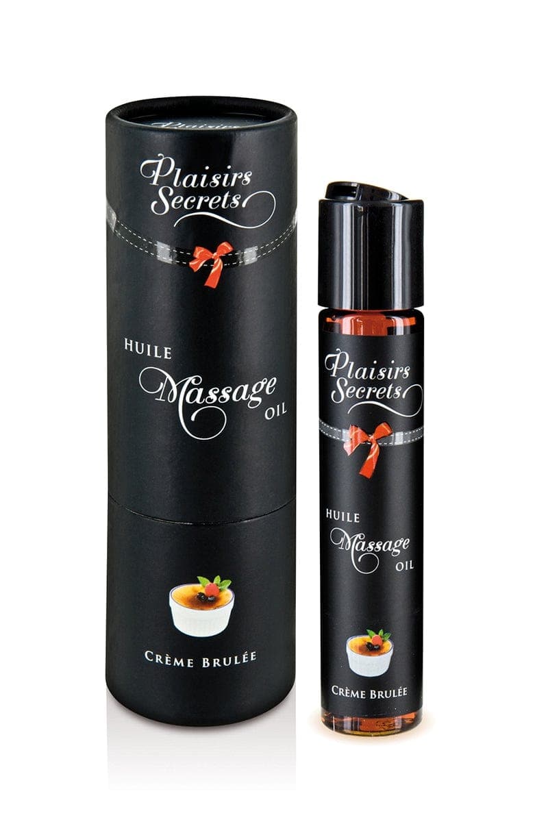 Huile de massage gourmande Crème Brulée - Plaisirs Secrets
