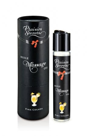 Huile de massage gourmande Pina Colada - Plaisirs Secrets