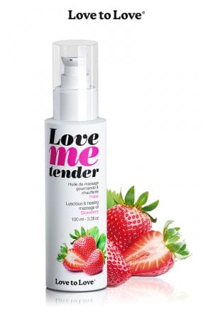 Huile de massage relaxant et aphrodisiaque goût fraise 100ml - Love to Love