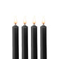 Kit 4 bougies noires basse températures pour jeux BDSM - Ouch!