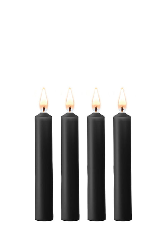 Kit 4 bougies noires basse températures pour jeux BDSM - Ouch!