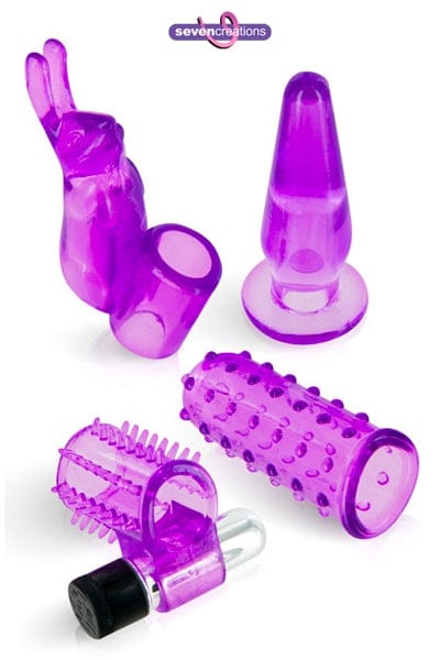 kit sextoys pour débutant 4 gaines stimulantes en jelly - Seven Création