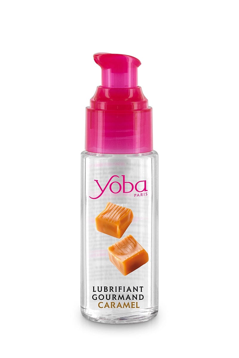 Lubrifiant intime français parfumé caramel 50ml compatible latex - Yoba