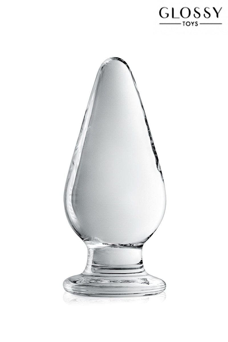 Luxueux plug anal en verre resistant transparent n°26 11,5cm - Glossy Toys