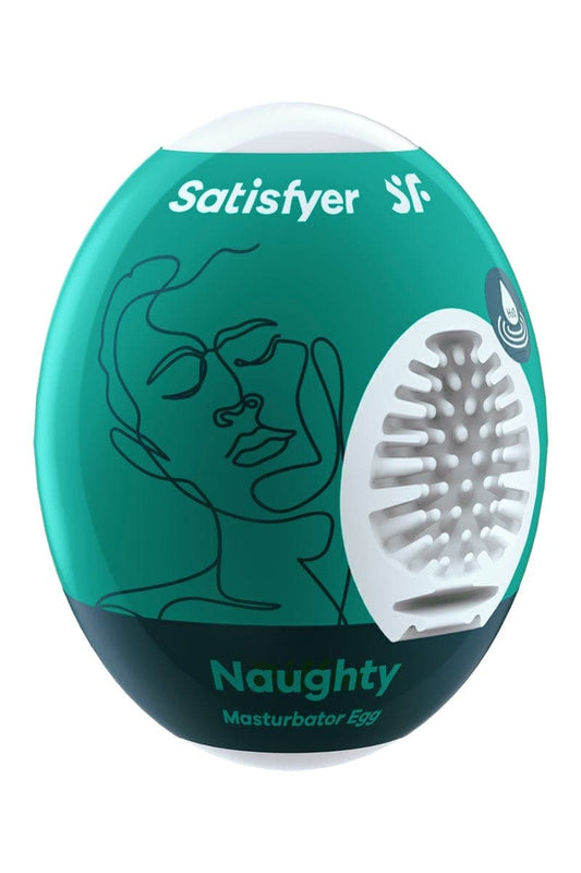 Manchon Egg Naughty masturbation facile et réaliste jetable - Satisfyer