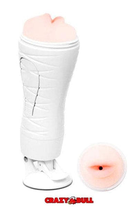 Masturbateur bouche vibrante avec ventouse fellation étroite - Crazy Bull