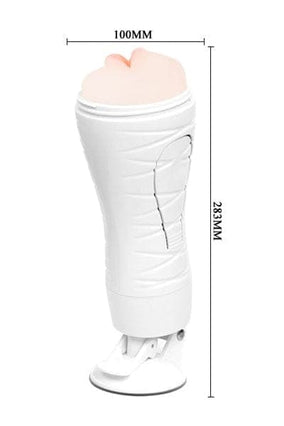 Masturbateur bouche vibrante avec ventouse fellation étroite - Crazy Bull