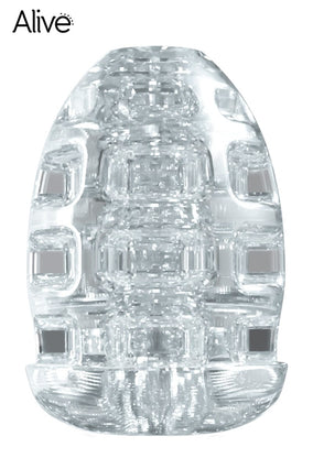 Masturbateur de poche transparent pour homme 8,5 x 5 cm - Alive